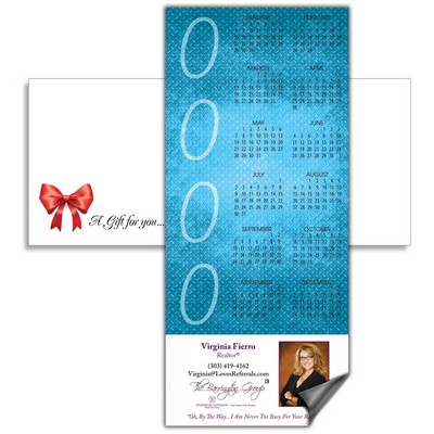 Magnetic Calendar with Envelope - Light Blue