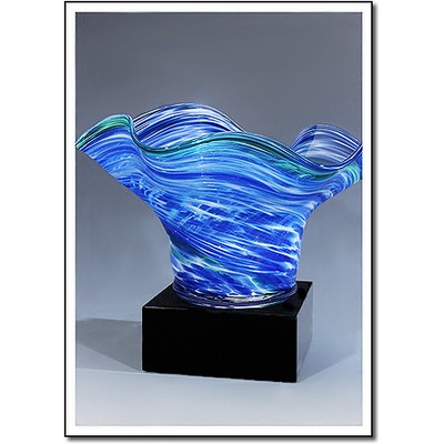 Hydro Custom Waterspout Art Glass Bowl w/o Marble Base (6.5"x3.5")