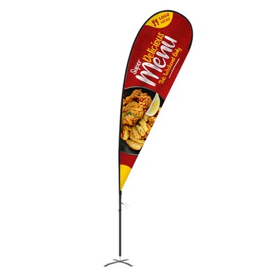Flex Blade® Kit, Double-Sided Teardrop Banner Flag 17.5'H