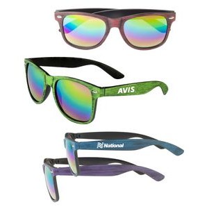 Union Printed - Wood Grain Sunglasses with 1-Color Logo