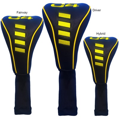 Embroidered Tour Fit Golf Head Covers (set of 3)