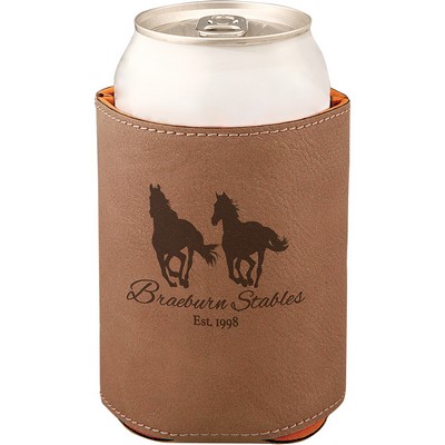 Leatherette Beverage Holder (Dark Brown)