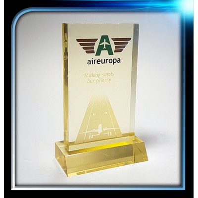 Executive Series Gold Rectangle Award w/Base (3"x5"x3/4")