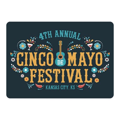 Rectangle Sticker | Round Corners | 5" x 7" | White Static | Static Back | Digital