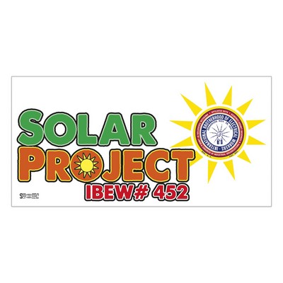 Rectangle Sticker | Square Corner | 3" x 6" | White Static | Static Back | Digital