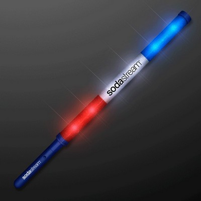 Red, White & Blue LED Light Batons - PRINTED