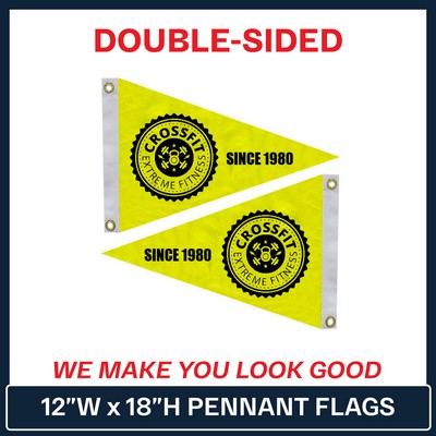 12" x 18" Pennant Flag - Double Sided