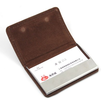 High Quality PU Stainless Name Card Holder