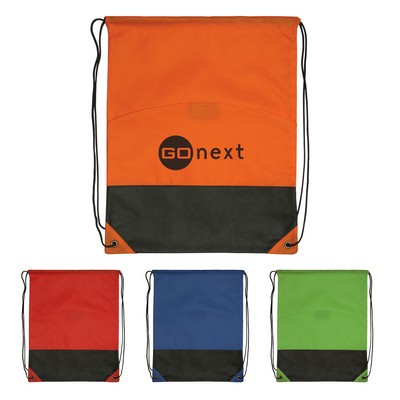 Non-Woven Two Tone Drawstring Bag
