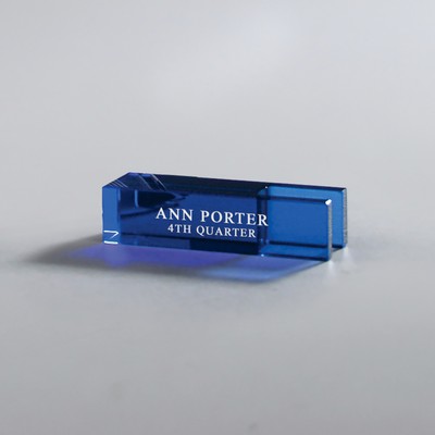 Blue Glass Bar with Silver Color-Fill