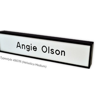 Engraved Architectural Replacement Sign - Horizontal, 9 1/8" x 1¾", Round Corner