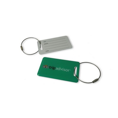 Domed Aluminum Luggage Tag