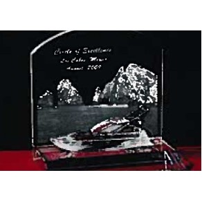 Crystal Los Cabos Beachscape Award w/Crystal Speedboat