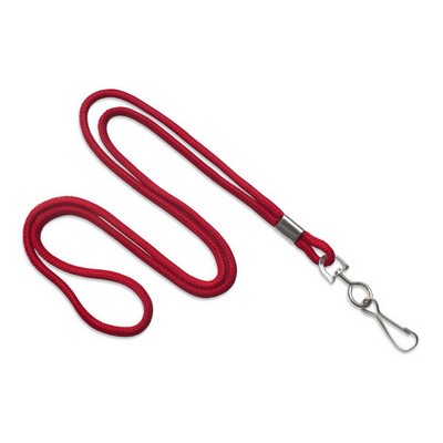 1/8" Blank Lanyard w/Swivel Hook (Red)