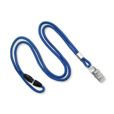 1/8" Breakaway Blank Lanyard w/Bulldog Clip (Royal Blue)