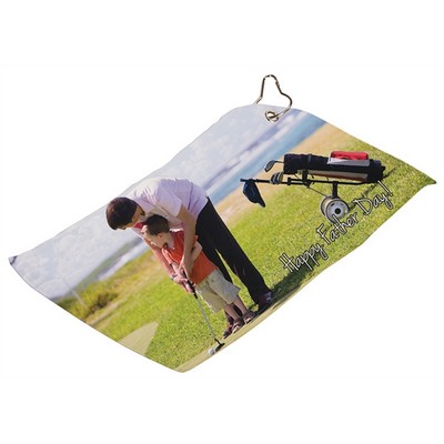 Full Color Sports Golf Towel w/Grommet And Ring