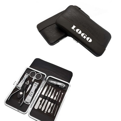 12-in-1 Stainless Steel Manicure Kit with Nail Clippers