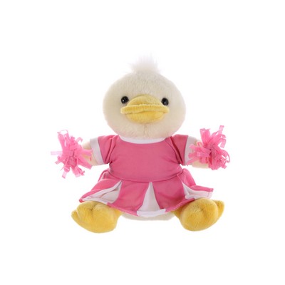 Soft Plush Duck With Cheerleader Outfit