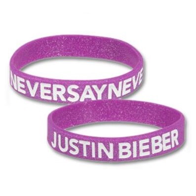 Glitter Debossed w/ Color Filled Silicone Wristband