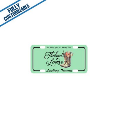 Gloss Full Color Aluminum Mini License Plate (6" x 3")