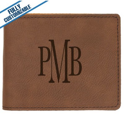 Brown Leatherette - Bifold Wallet