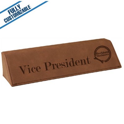 Brown Leatherette - 8.5" Desk Wedge