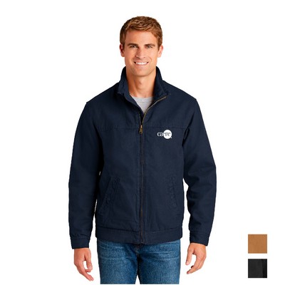 CornerStone® Washed Duck Cloth Flannel-Lined Work Embroidered Jacket