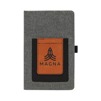 Journal with Phone Pouch (Rawhide Brown/Black)