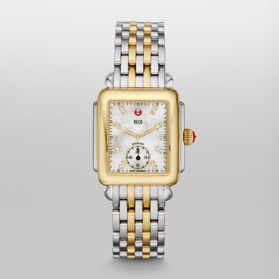 Deco 16 Two-Tone, Diamond Dial on Two-Tone Bracelet Watch