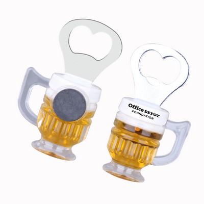 Winged Handle Style Magnetic Beer Mug Bottle Opener