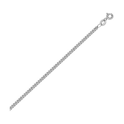 18" 18K White Gold Curb Necklaces - 1.7 gm