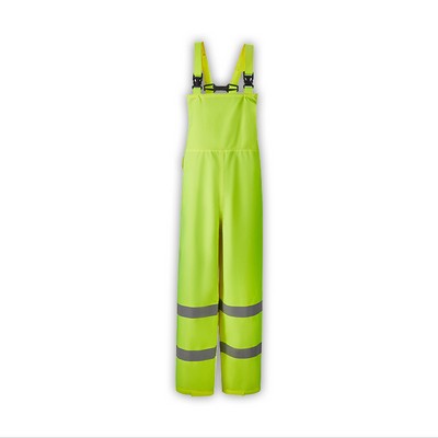 High Visibility Light Weight Bib Overalls, Class E, Lime, 150 Denier