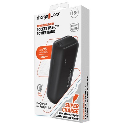 Chargeworx 5000mAh Dual USB Slim Power Bank