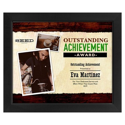 16" x 20" Custom Printing - Black Wood Frame