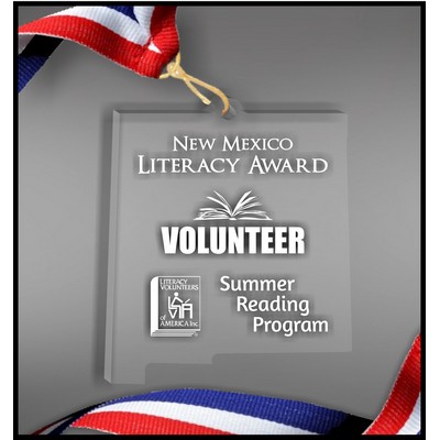 New Mexico Neck Medal in Clear Acrylic