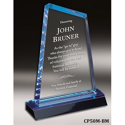 Sierra Acrylic Mirror Award, Blue, Small (4" x 7"H)
