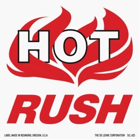 Hot Rush Paper Labels - 4" x 4"