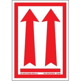 Black Arrow Labels - 3" x 4.25"