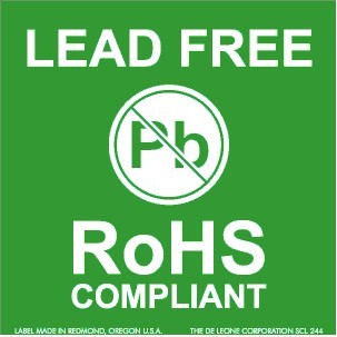 Lead Free Handling Paper Labels - 2" x 2"