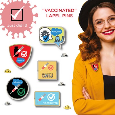 Vaccinated Lapel Pin (1")