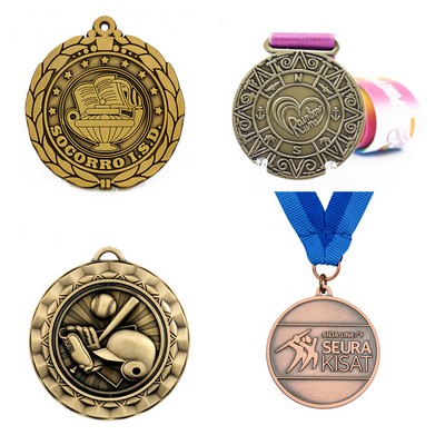 Zinc Alloy Custom Shape Die Struck Antique Plating Medals