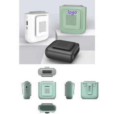 Wearable Waist Belt Clip Power Bank w/Fan