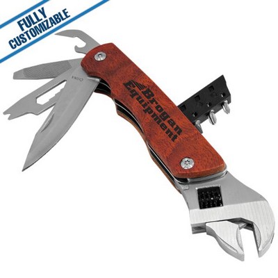 Wrench Multi-Tool w/Wood Handle & Bag (6.5")