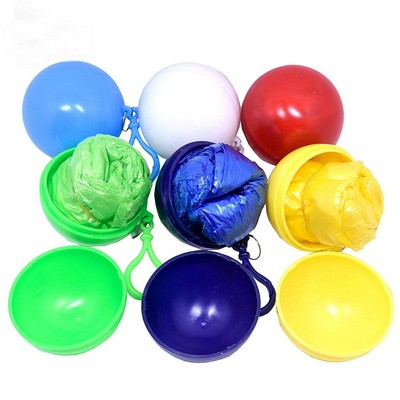 Disposable Portable Raincoats Hooked Poncho Ball