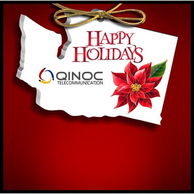 Washington Ornament in White Acrylic