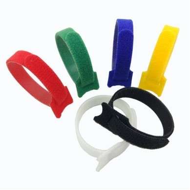 6" Printed Self-Locking Adhesive Back to Back Hook and Loop Cord Organizer