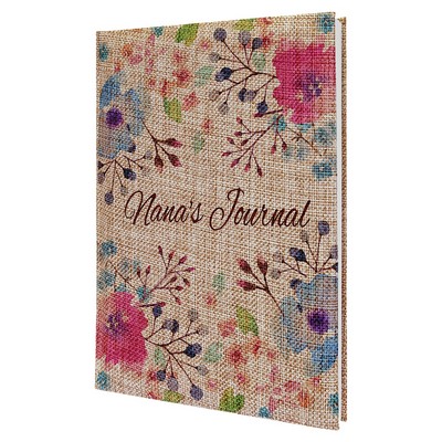 Burlap Journal with Lined Notepad