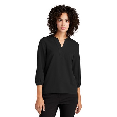 Mercer+Mettle® Women's Stretch Crepe 3/4-Sleeve Blouse