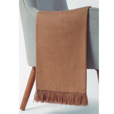 Camel Tan Peruvian Alpaca Throw Blanket