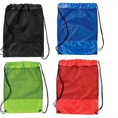 210D Polyester Drawstring Sport Backpack